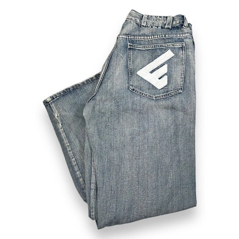 Vintage 90s/Y2k Enyce Embroidered Logo Baggy Skater Denim Pants Size 36